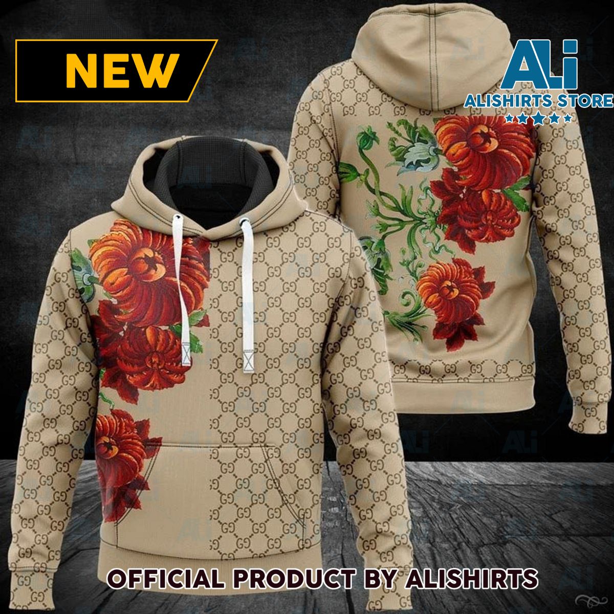 Gucci Flower Hoodie Luxury Brand Outfits