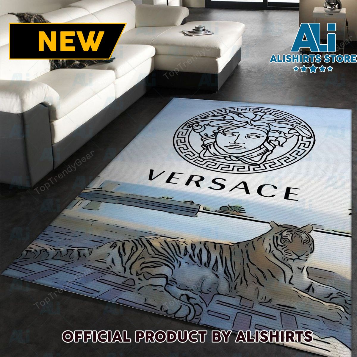 Versace Tiger Luxury Brand Rug Carpet For House Decoration