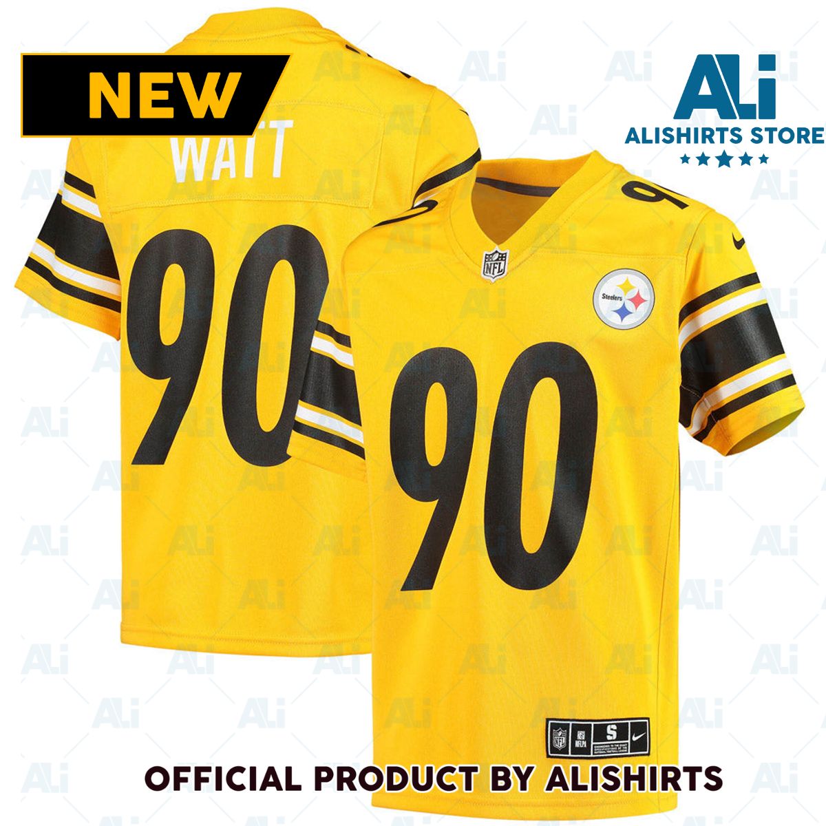 Pittsburgh Steelers T.J. Watt Inverted Team Game Jersey Gold