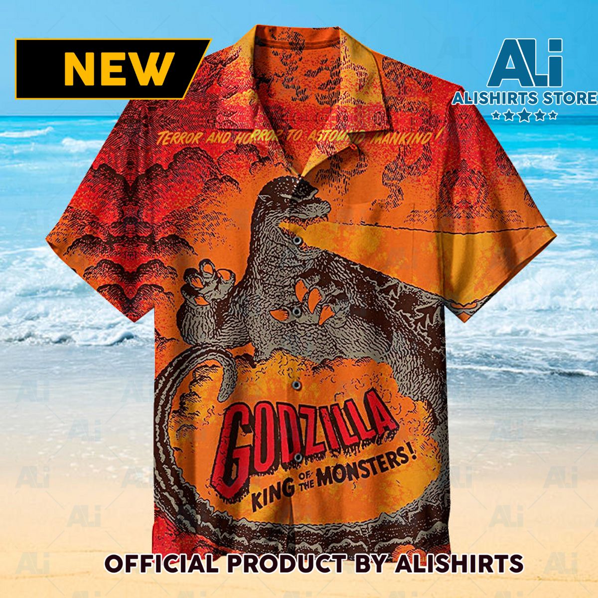 Godzilla  King of Monsters  Unisex Hawaiian Shirt