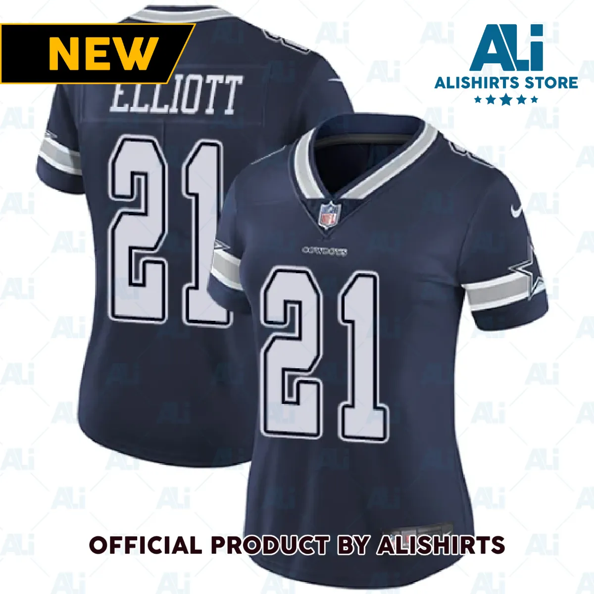 Dallas Cowboys Ezekiel Elliott Limited Player Jersey Navy Blue