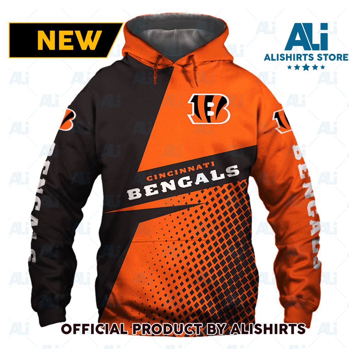 NFL Cincinnati Bengals Ecg Lines Hoodie