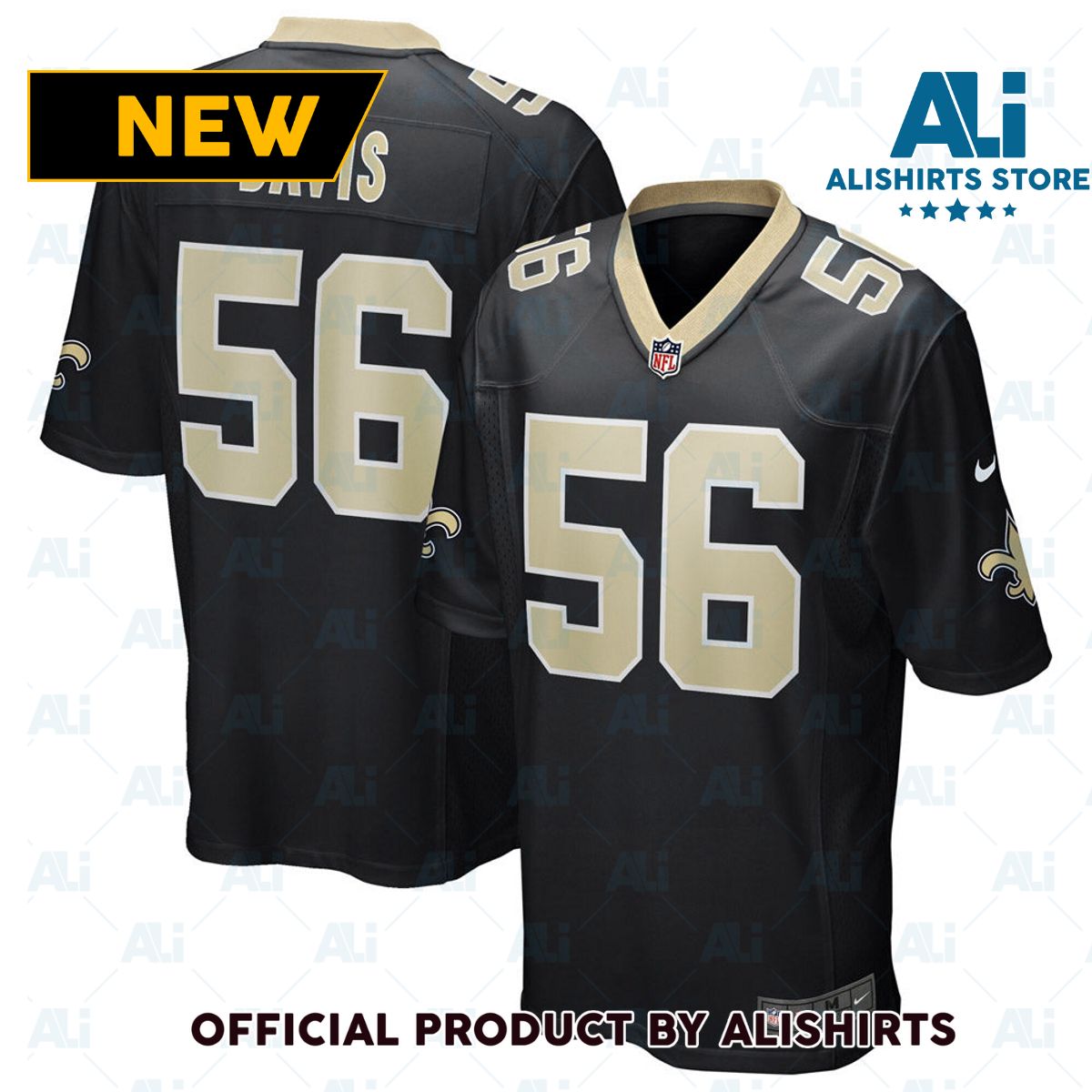 New Orleans Saints Demario Davis Game Jersey Black