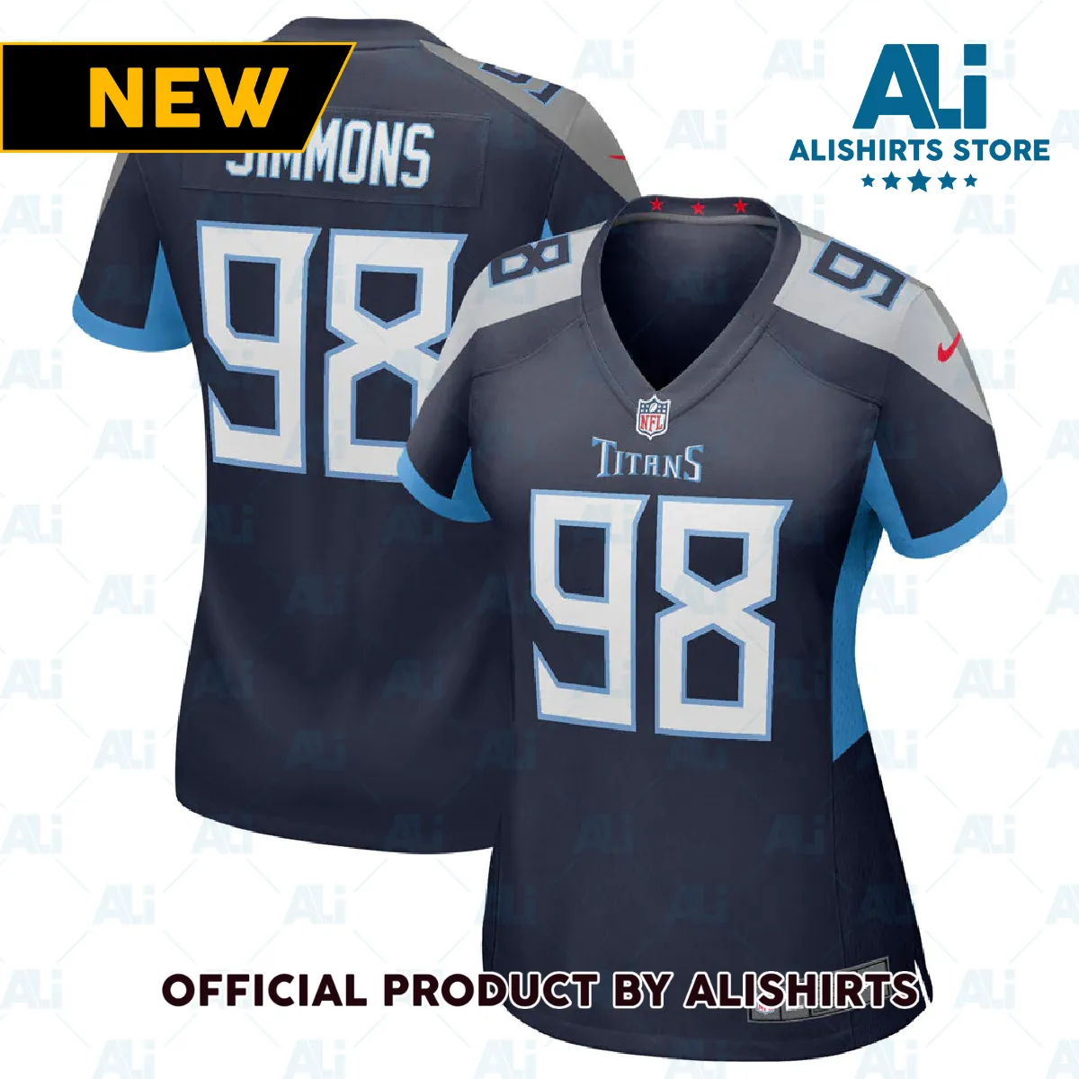 Jeffery Simmons Tennessee Titans Game Jersey Navy