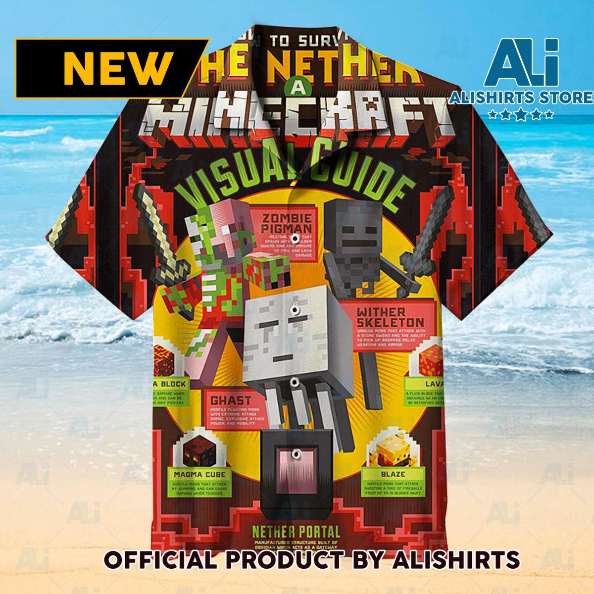 Minecraft - The Nether Universal Hawaiian Shirt