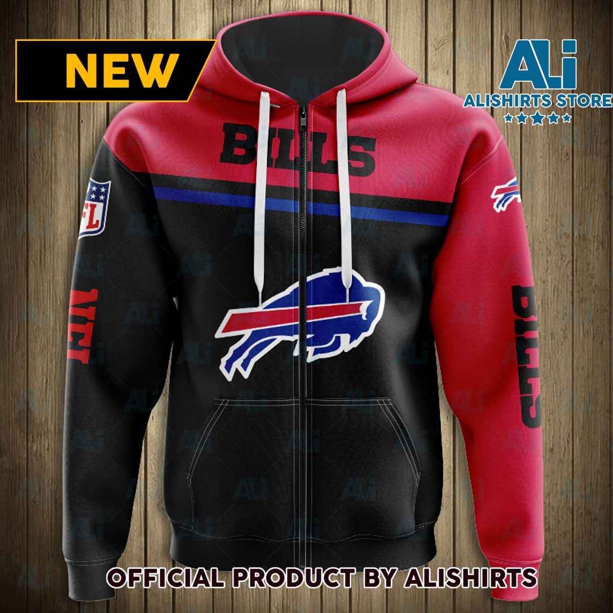 NFL Buffalo Bills 3D Skull Hoodie