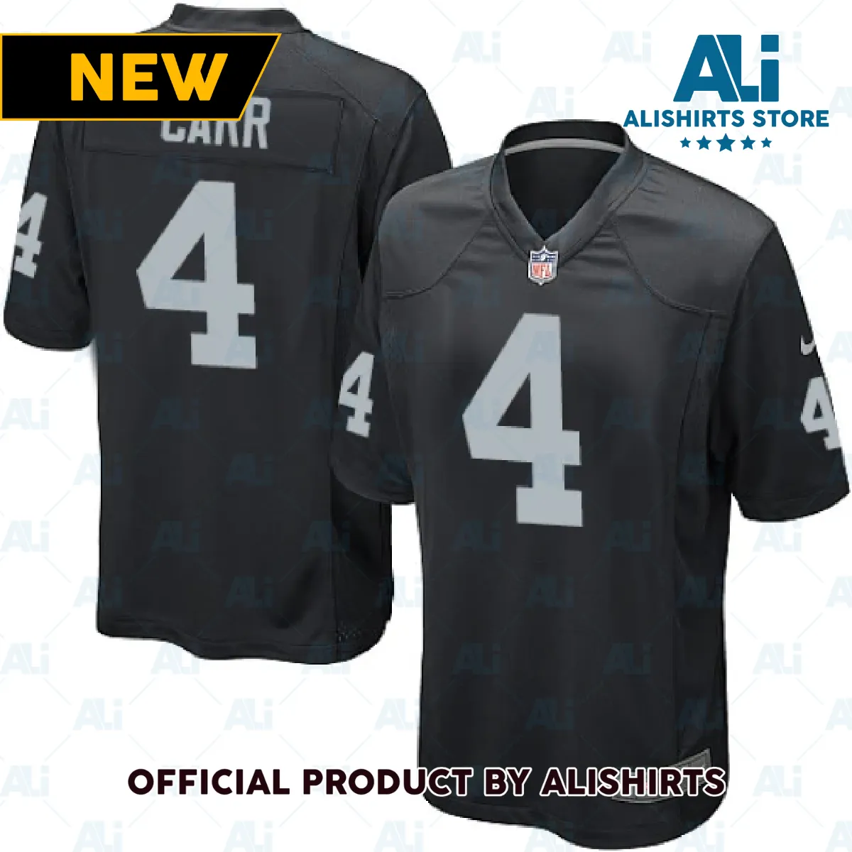 Oakland Raiders Derek Carr Game Jersey Black