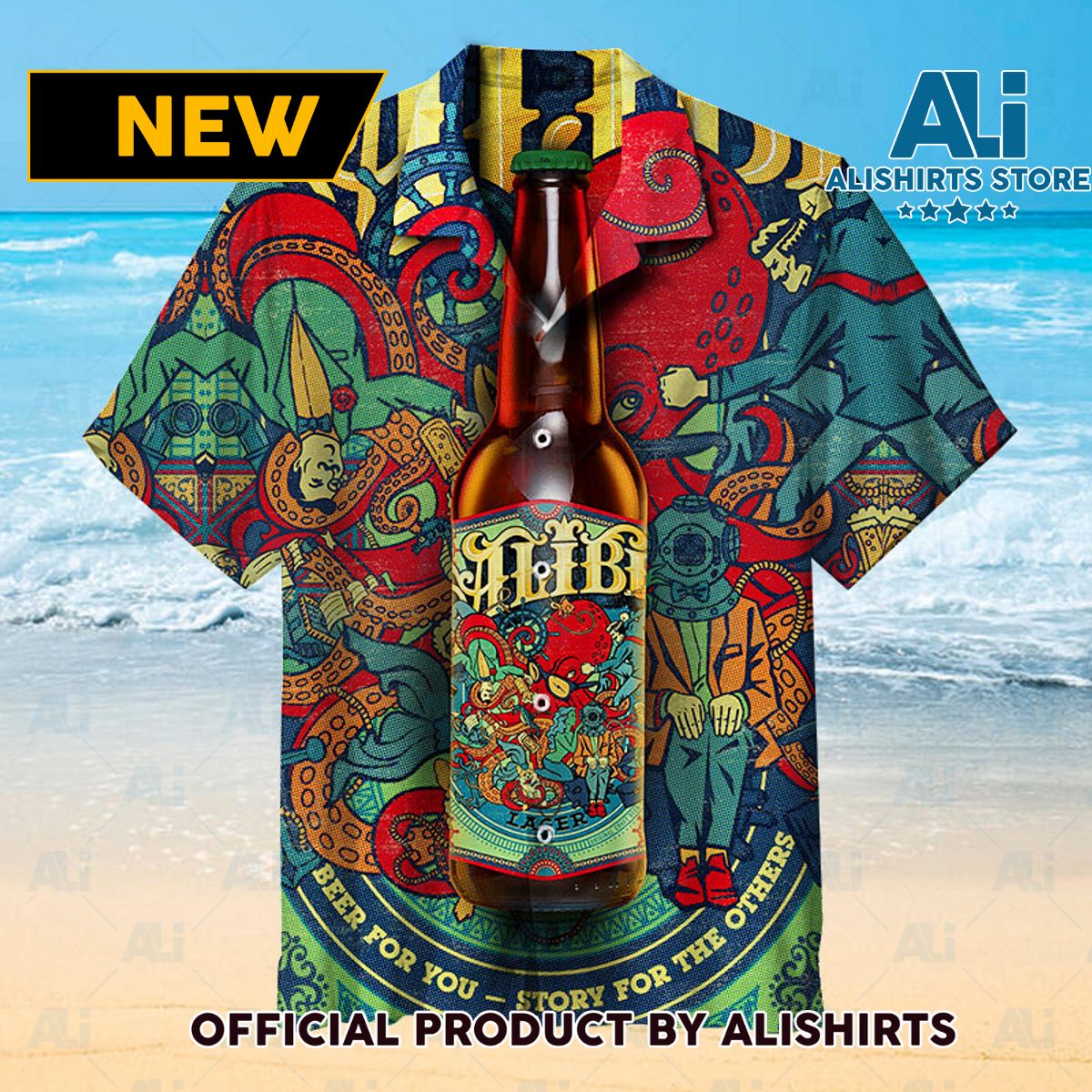 Alibi. Beer for you Universal Hawaiian Shirt