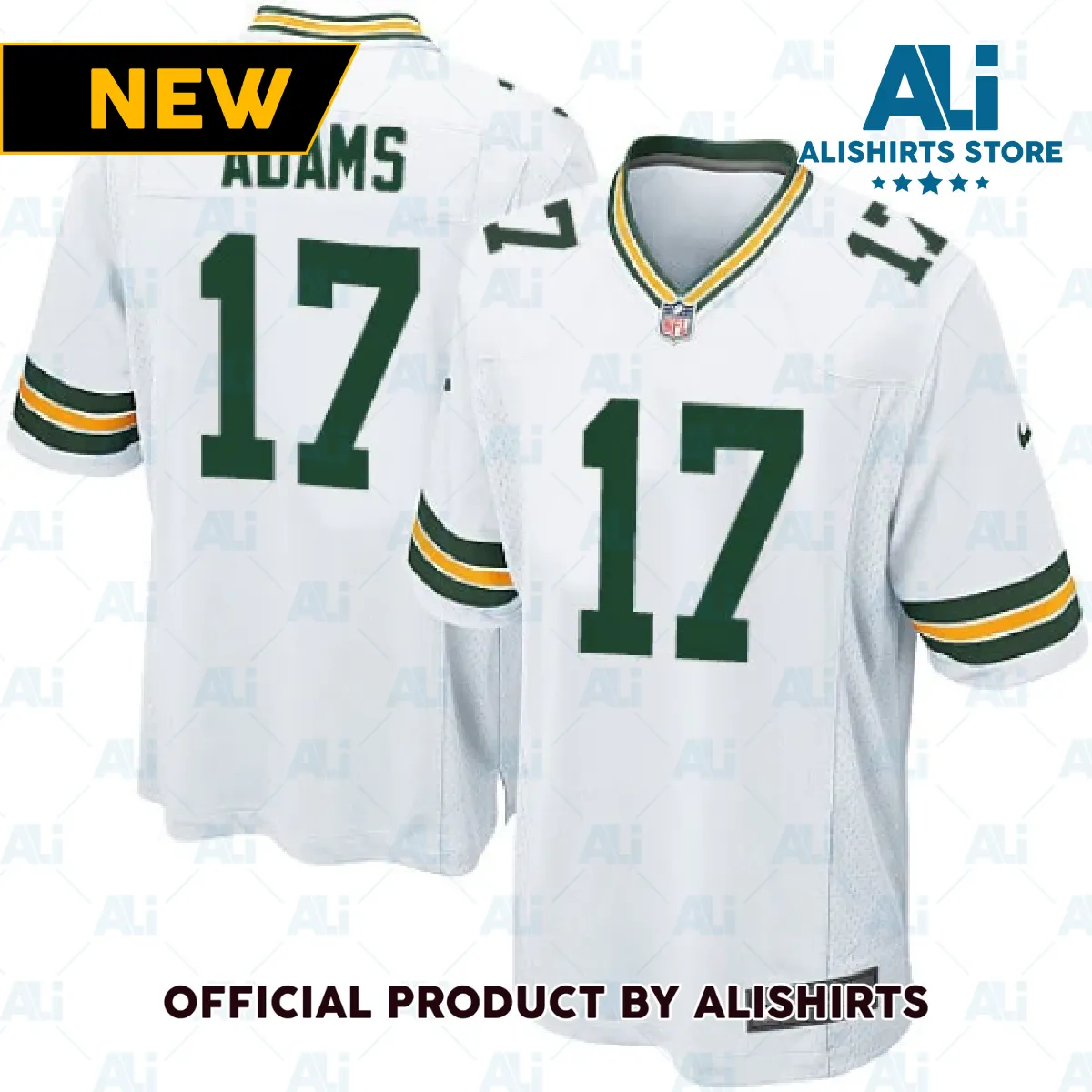 Green Bay Packers Davante Adams Game Jersey White