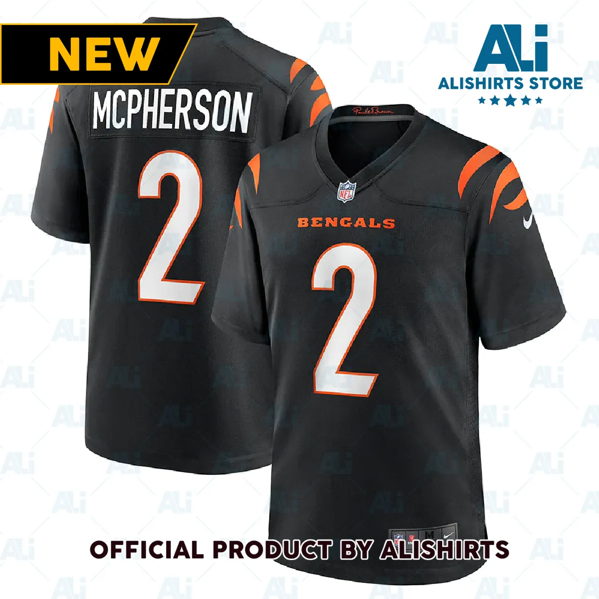 Cincinnati Bengals Evan McPherson Game Jersey Black