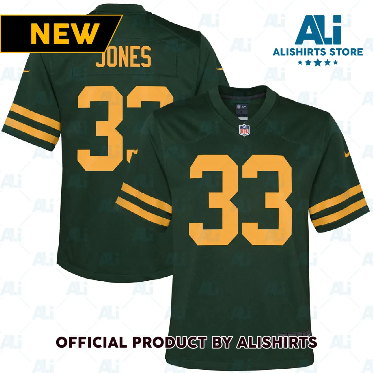 Green Bay Packers Aaron Jones Alternate Game Player Jersey Green