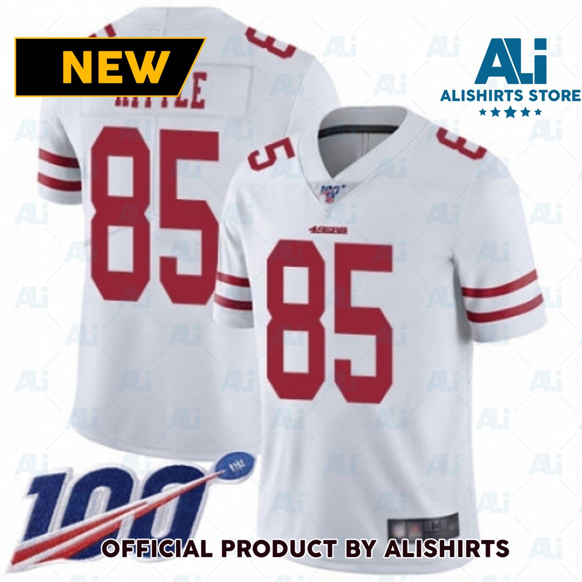 San Francisco 49ers George Kittle Vapor Untouchable 100th Anniversary Jersey White