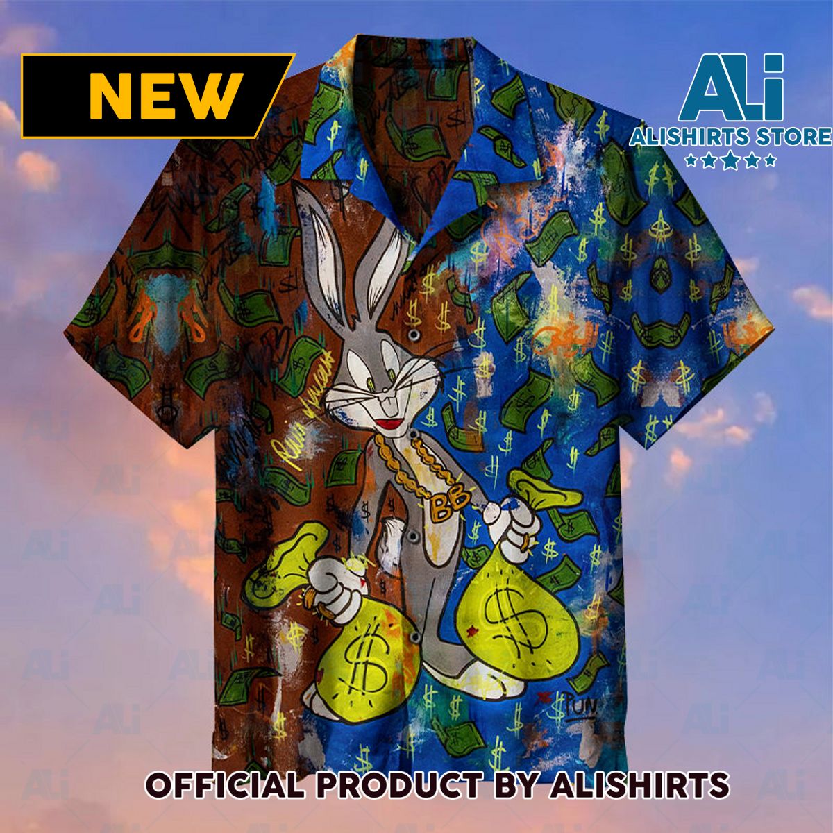 Bugs Bunny Rainy Days Universal Hawaiian Shirt