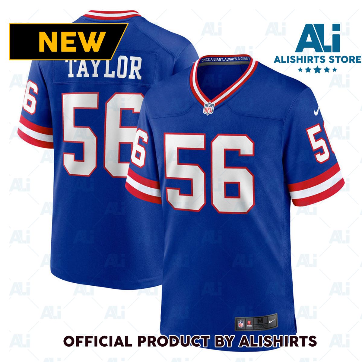 New York Giants Lawrence Taylor Classic Retired Player Game Jersey Royal Blue