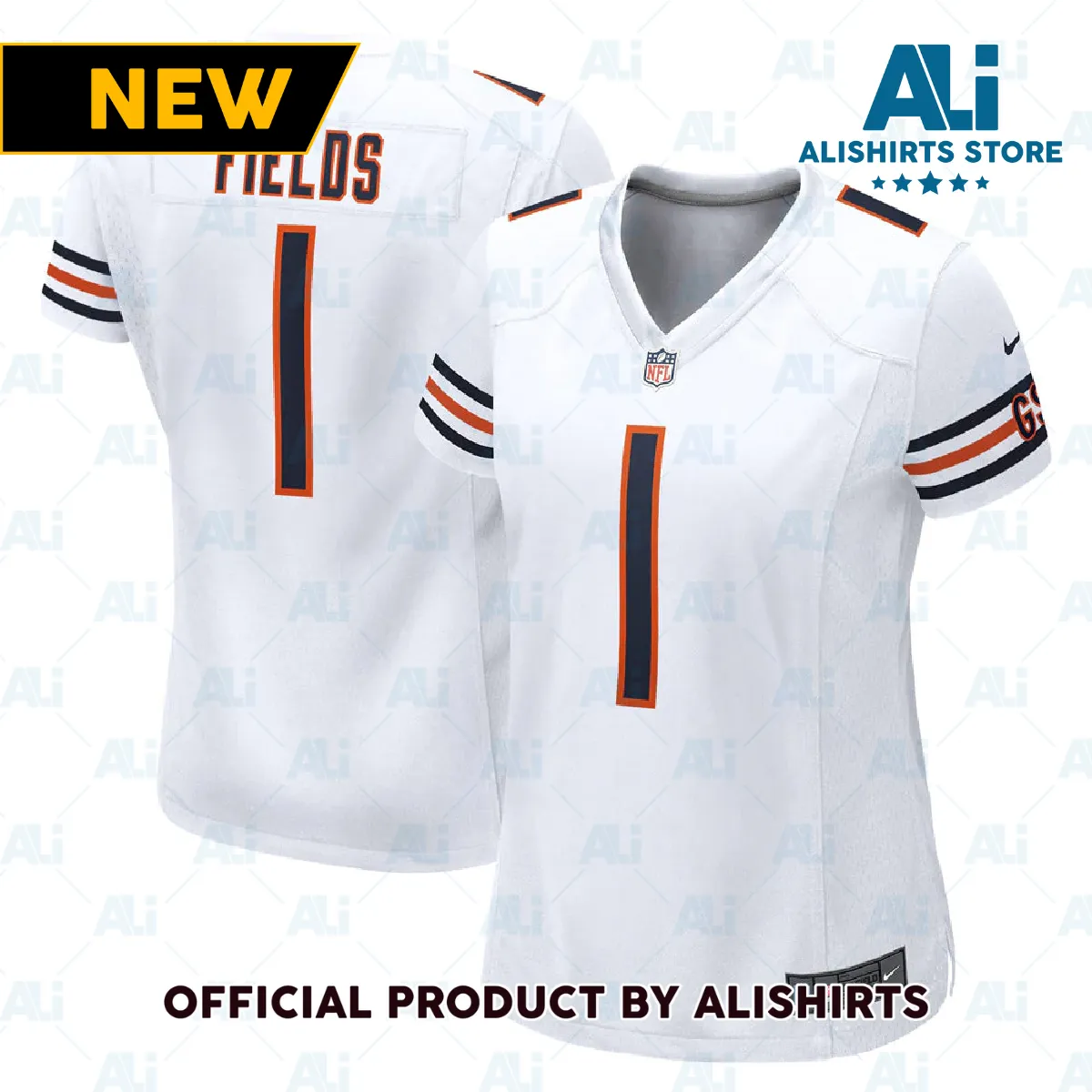 Chicago Bears Justin Fields Game Jersey White