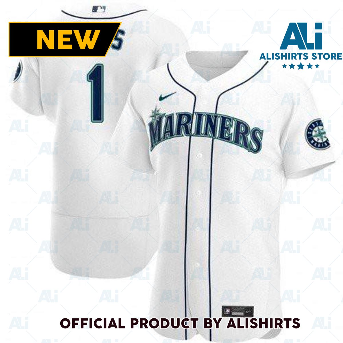 Seattle Mariners Kyle Lewis Cool Base Replica Jersey White