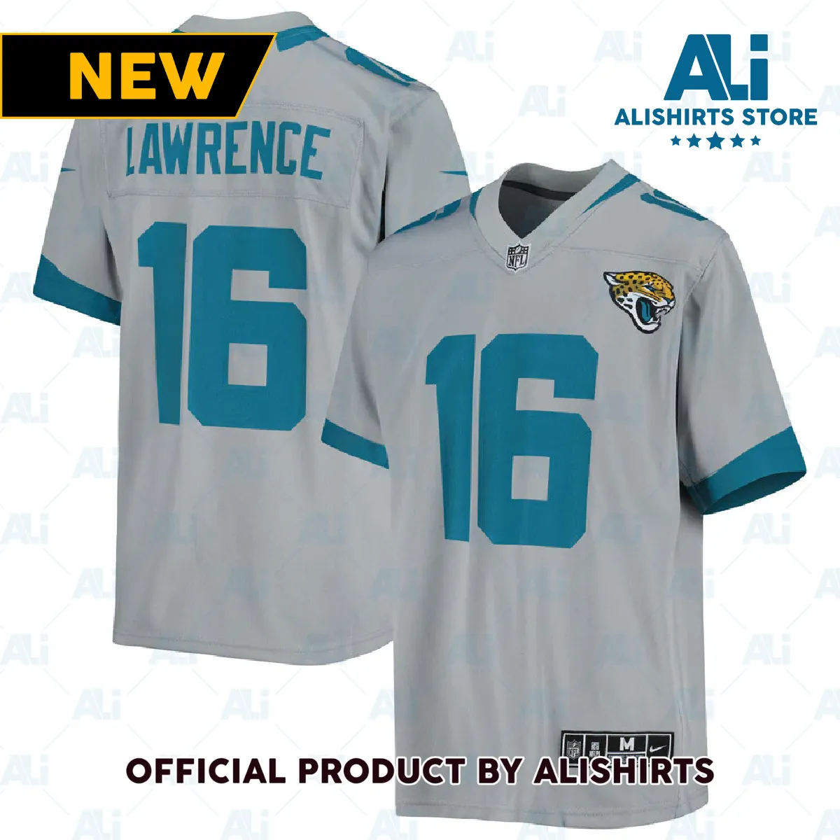 Jacksonville Jaguars Trevor Lawrence Inverted Team Game Jersey Silver