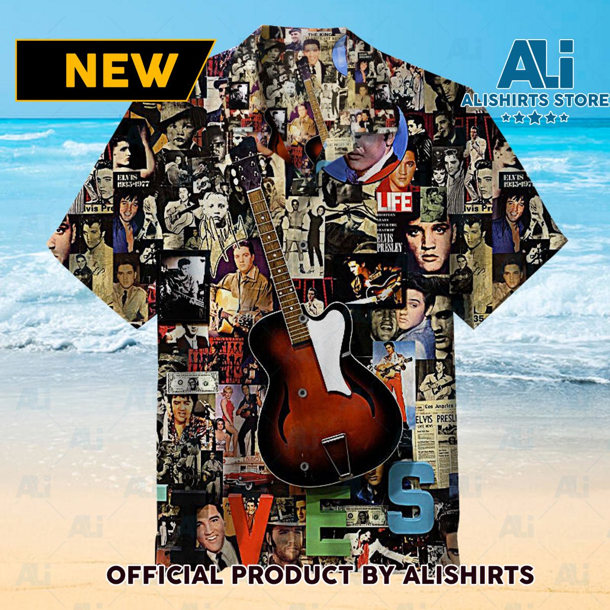 ELVIS Lives Collage Universal Hawaiian Shirt