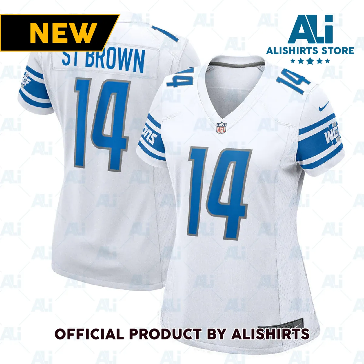 Detroit Lions Amon-Ra St. Brown Player Game Jersey White