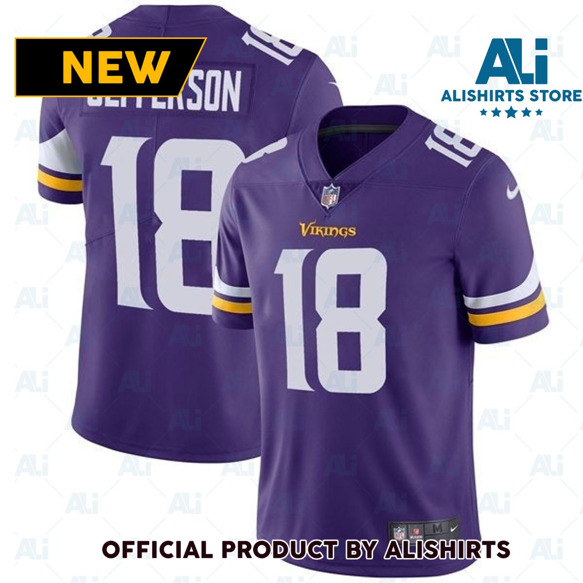 Minnesota Vikings Justin Jefferson Vapor Jersey Purple