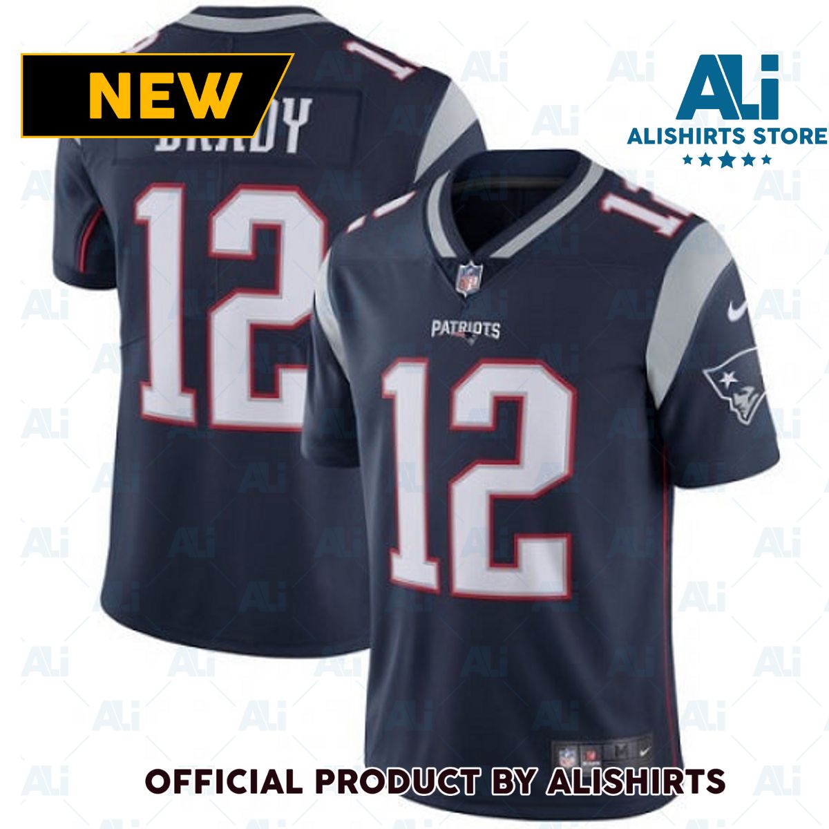 New England Patriots Tom Brady Limited Player Jersey Navy Blue