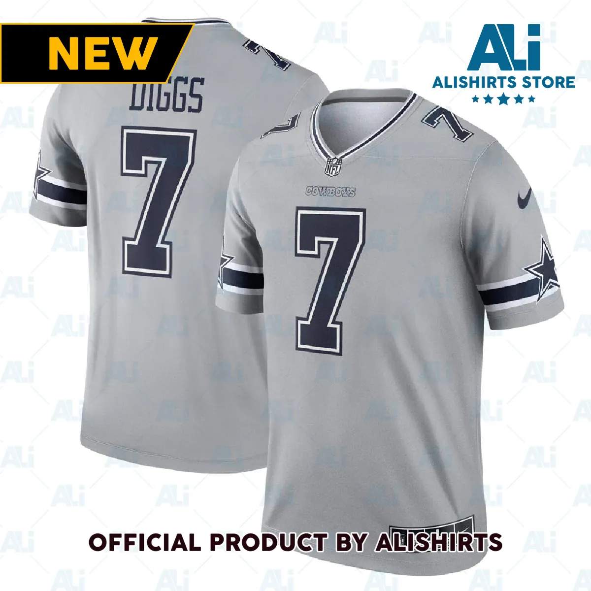 Dallas Cowboys Trevon Diggs Inverted Legend Jersey Gray