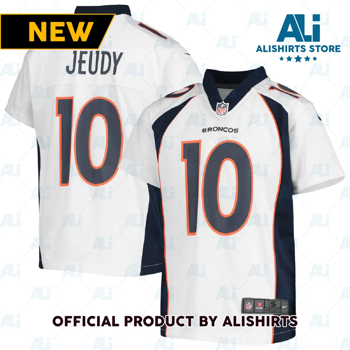 Denver Broncos Jerry Jeudy Game Jersey- White