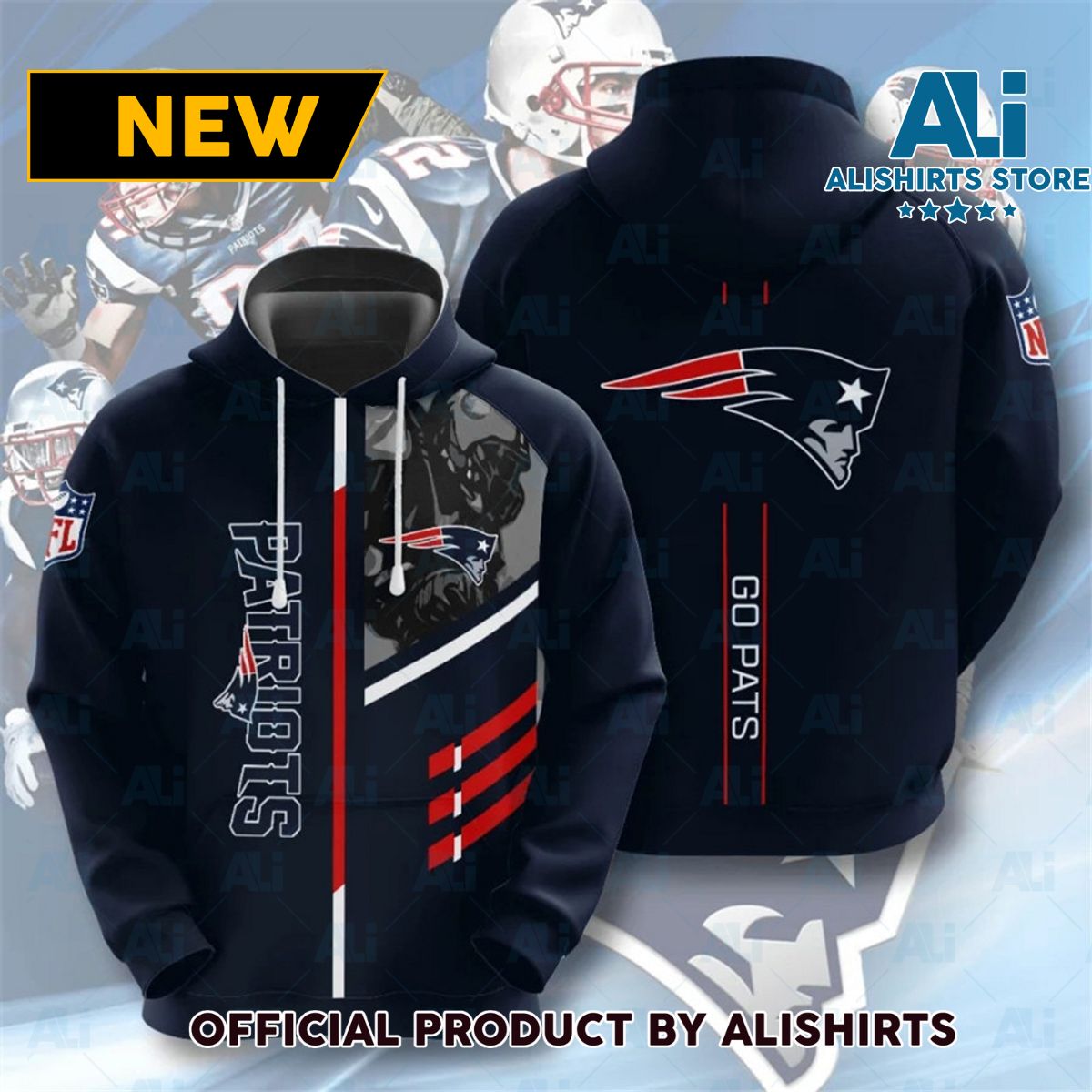 NFL New England Patriots Go Pats Hoodie