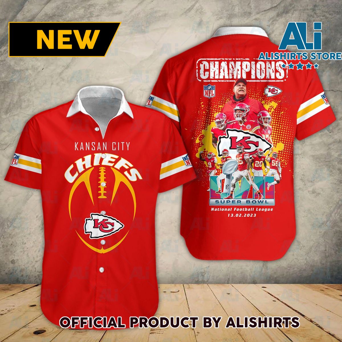 Kansas City Chiefs Super Bowl LVII Champions Hawaiian Shirt