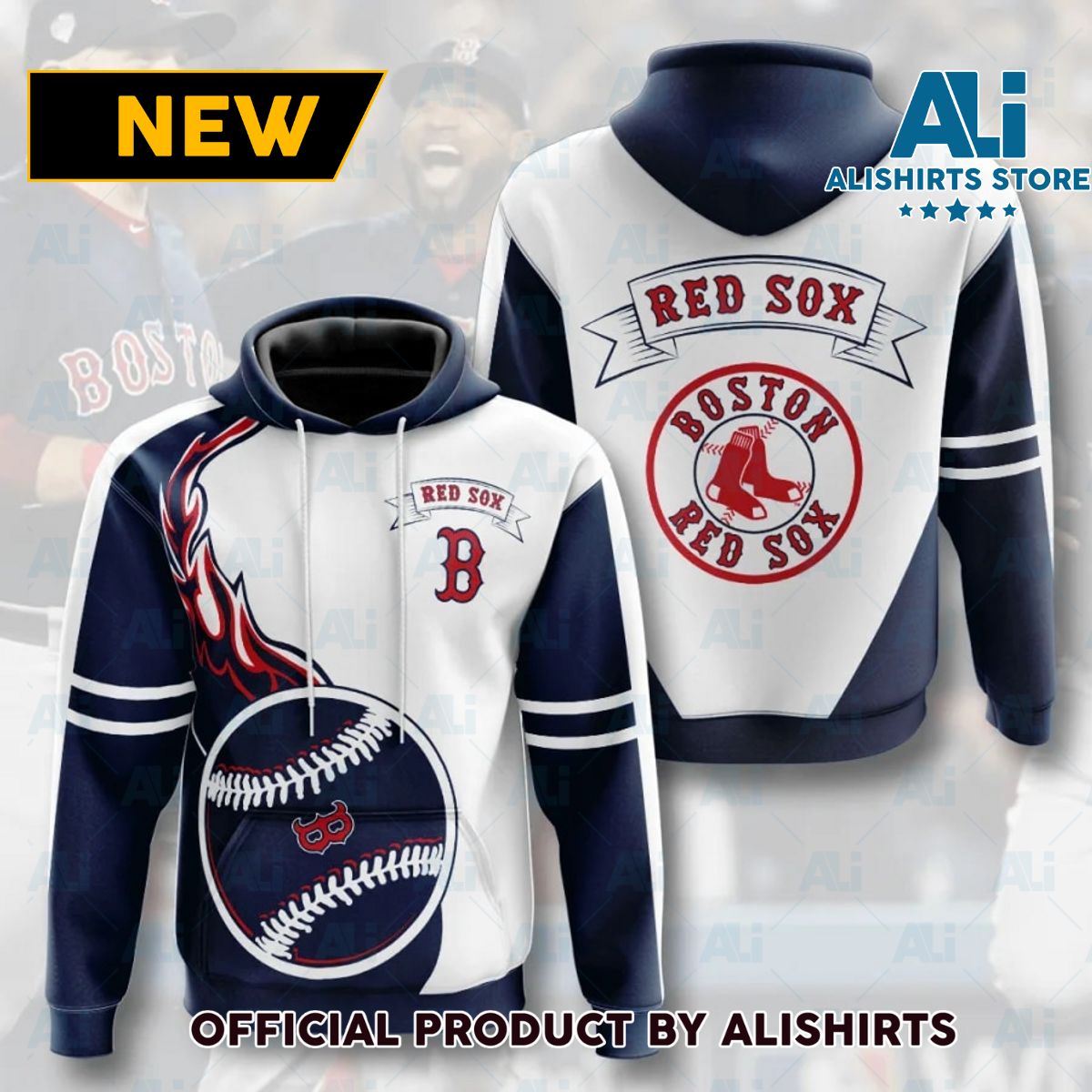 MLB Boston Red Sox Double Socks Hoodie