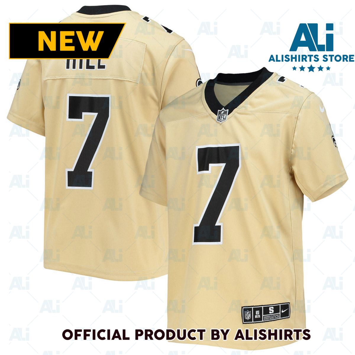 New Orleans Saints Taysom Hill Inverted Team Game Jersey Gold