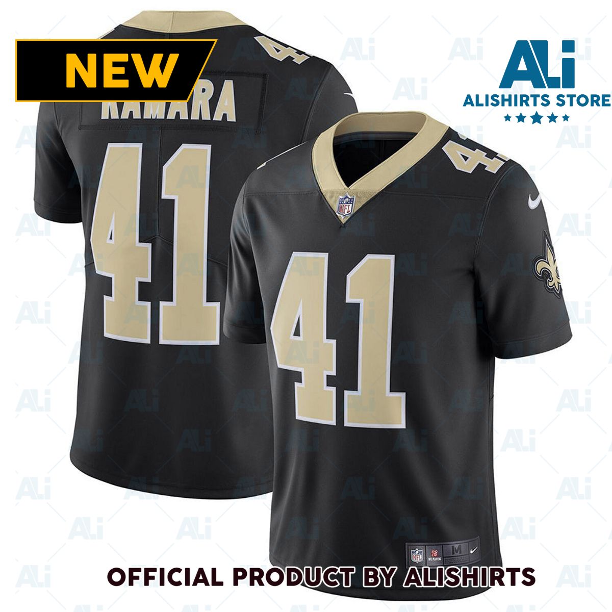 New Orleans Saints Alvin Kamara Vapor Untouchable Limited Player 100th Season Football Jersey Black