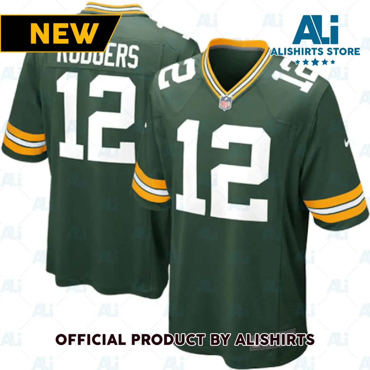 Green Bay Packers Aaron Rodgers Game Jersey Green