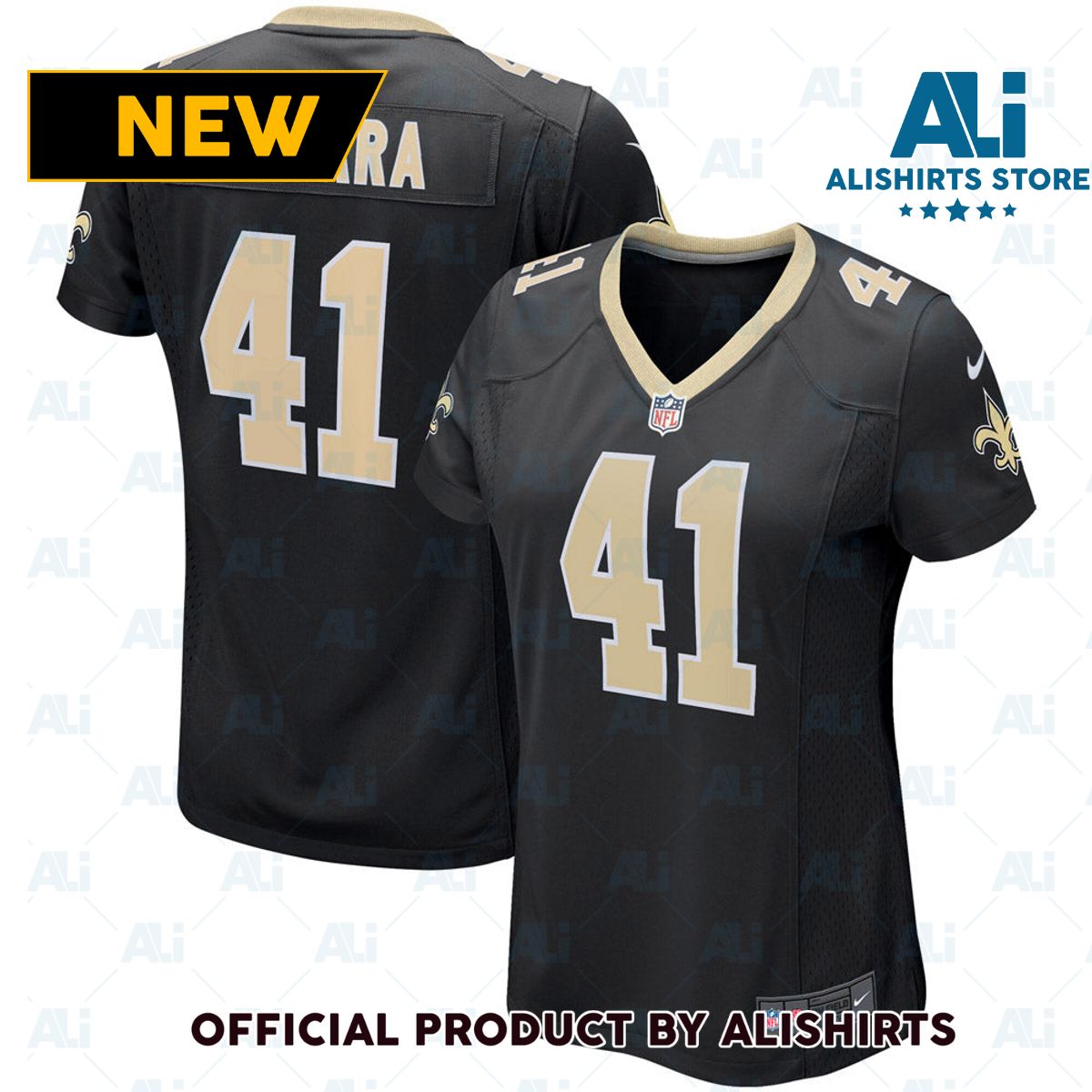 New Orleans Saints Alvin Kamara Game Player Jersey Black