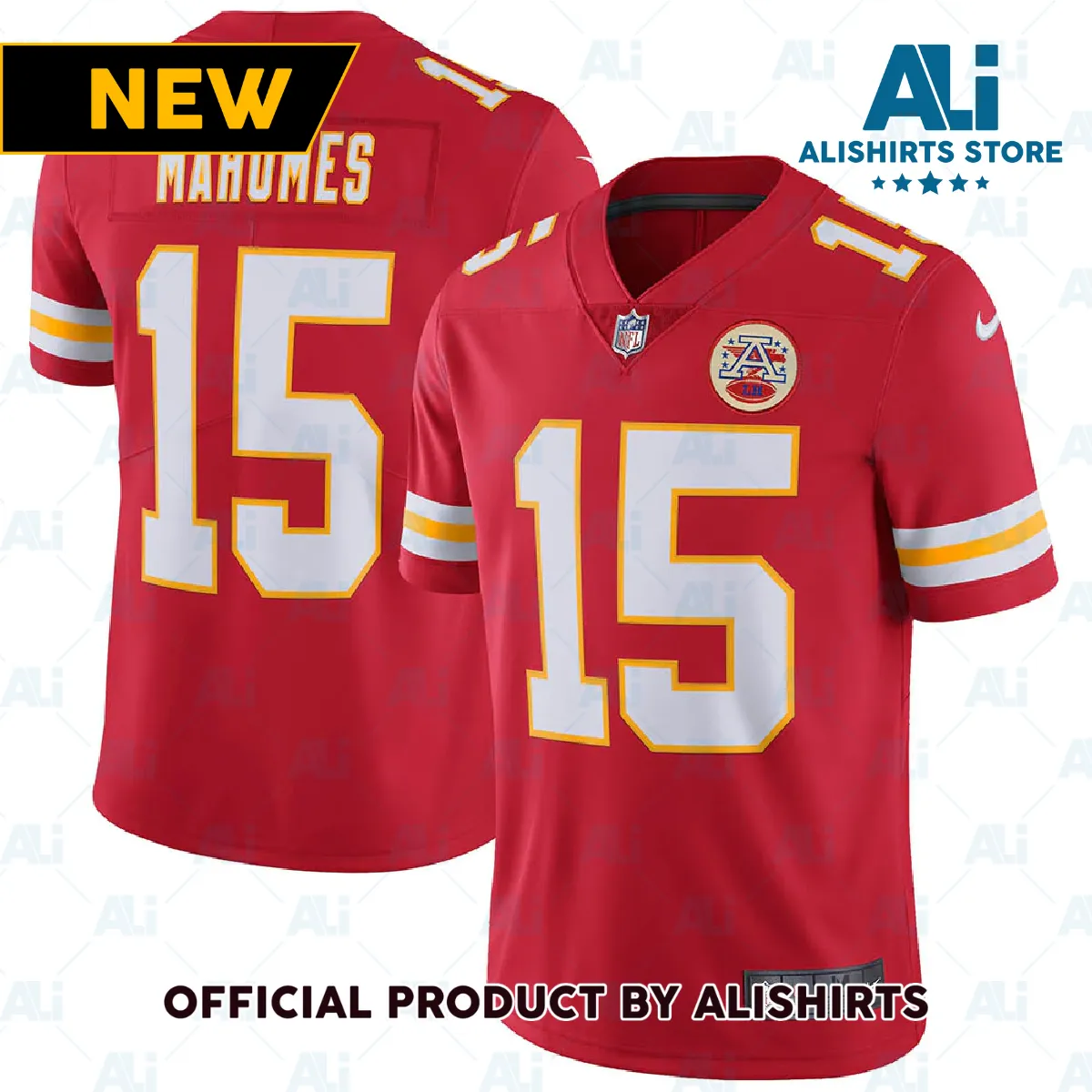 Kansas City Chiefs Patrick Mahomes Red Vapor Untouchable Limited Jersey Red