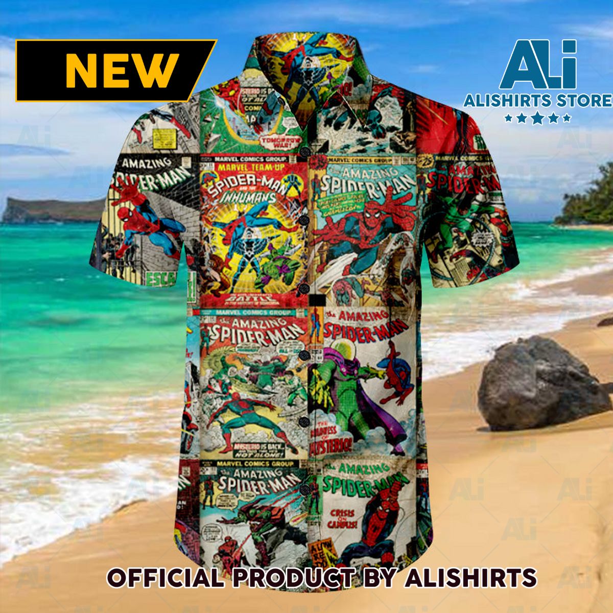 Marvel Spider-Man Cover Unisex Hawaiian Shirt