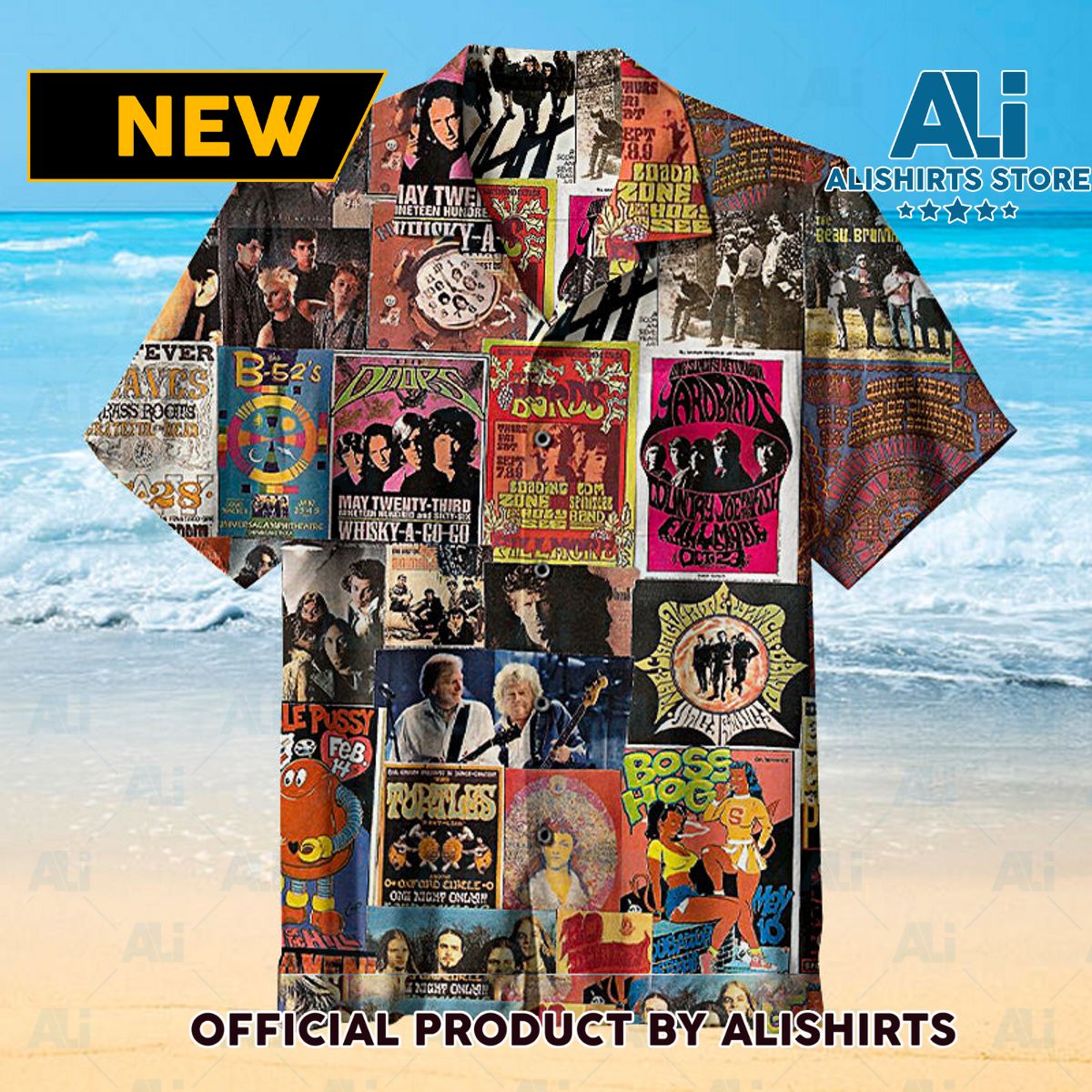 Classic Rock Collage Universal Hawaiian Shirt