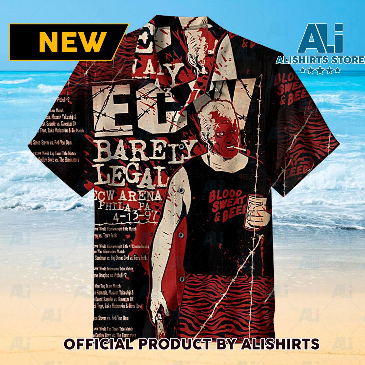 ECW Barely Legat Universal Hawaiian Shirt