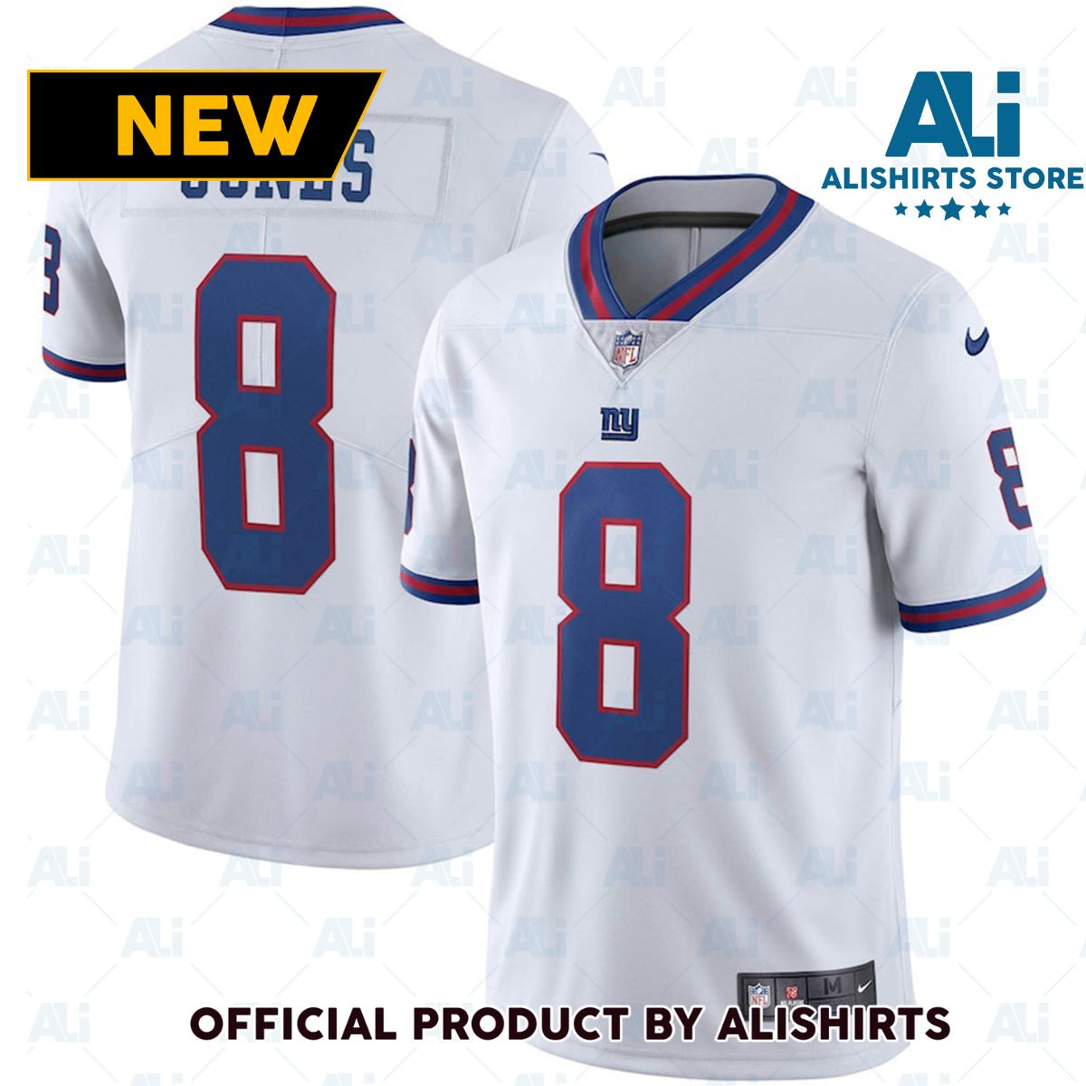 New York Giants Daniel Jones Limited Edition 100th Anniversary White Jersey