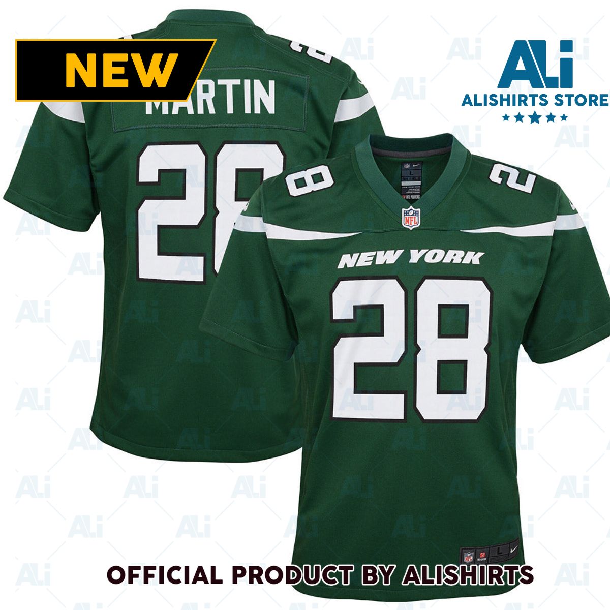 New York Jets Curtis Martin Game Jersey Gotham Green