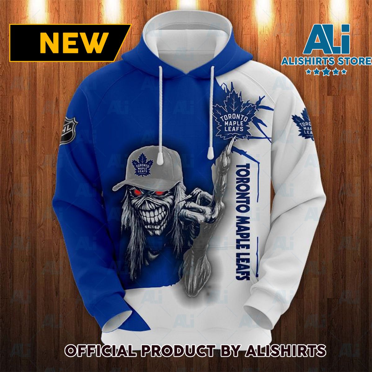 NHL Toronto Maple Leafs Skull Cap Hoodie