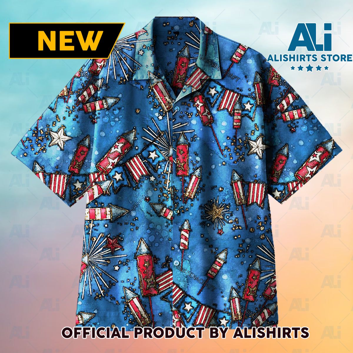 Independence Day Fireworks Universal Hawaiian Shirt