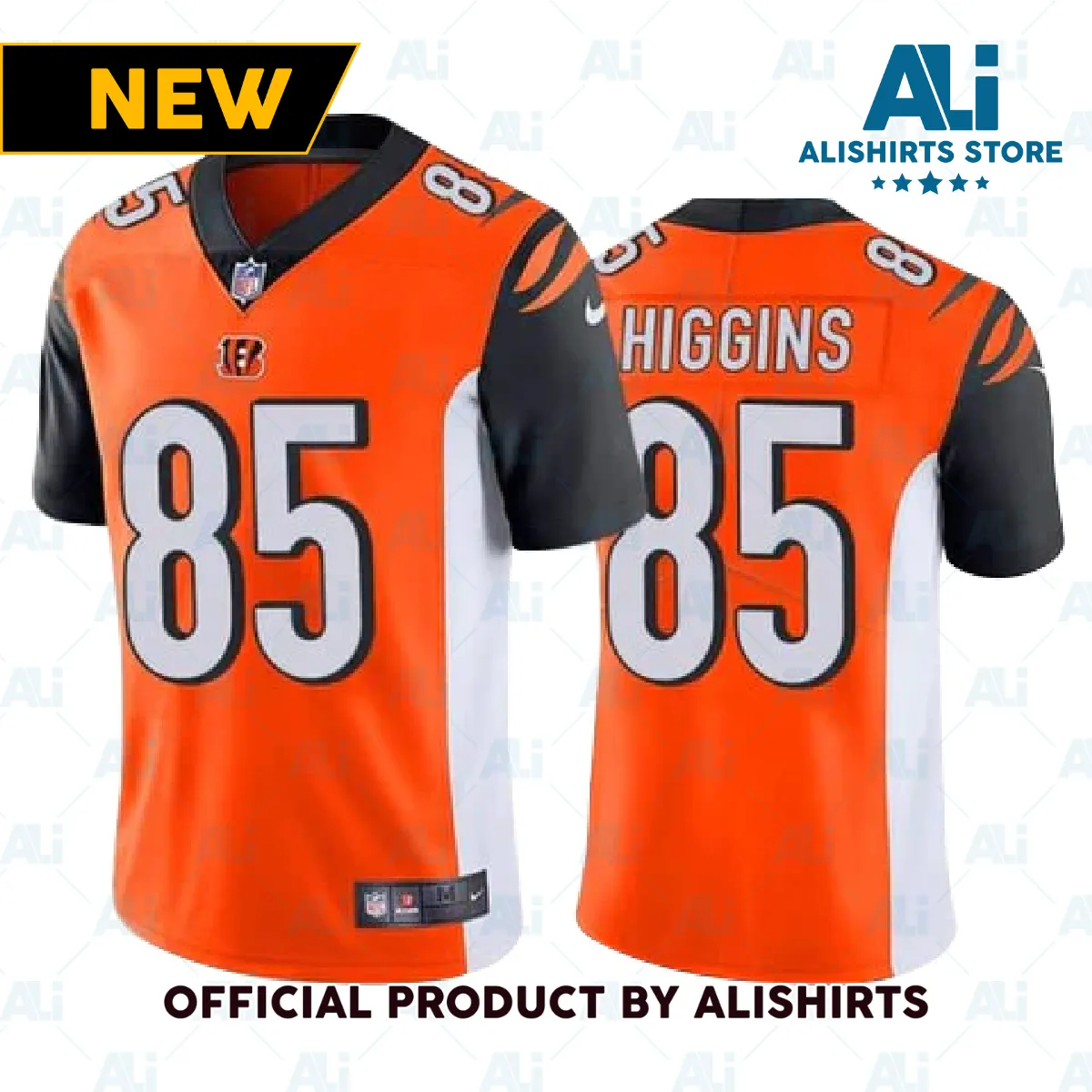 Cincinnati Bengals Tee Higgins Game Vapor Jersey Orange