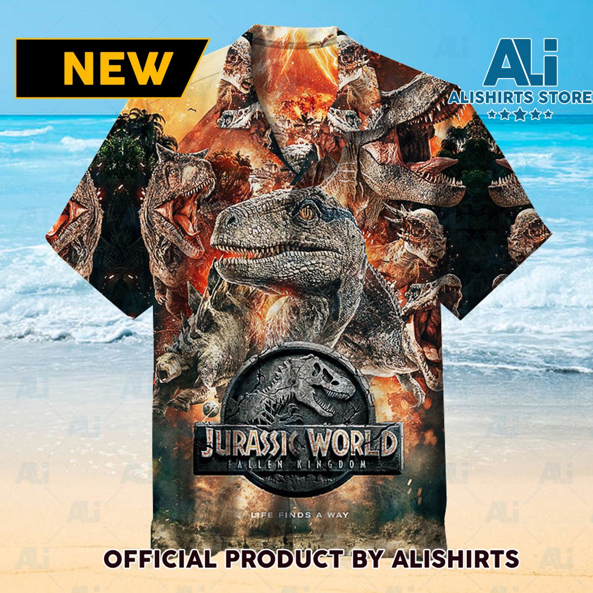 Jurassic World Fallen Kingdom Universal Hawaiian Shirt