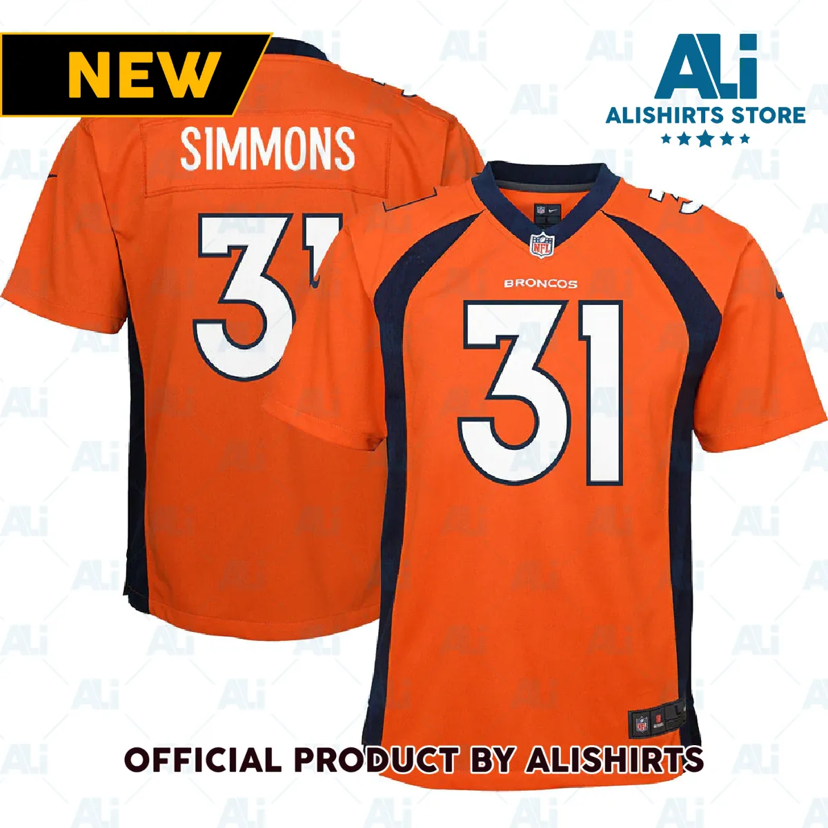 Denver Broncos Justin Simmons Game Jersey Orange