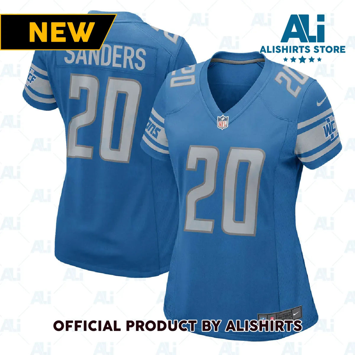 Detroit Lions Barry Sanders 2017 Retired Player Game Jersey Blue