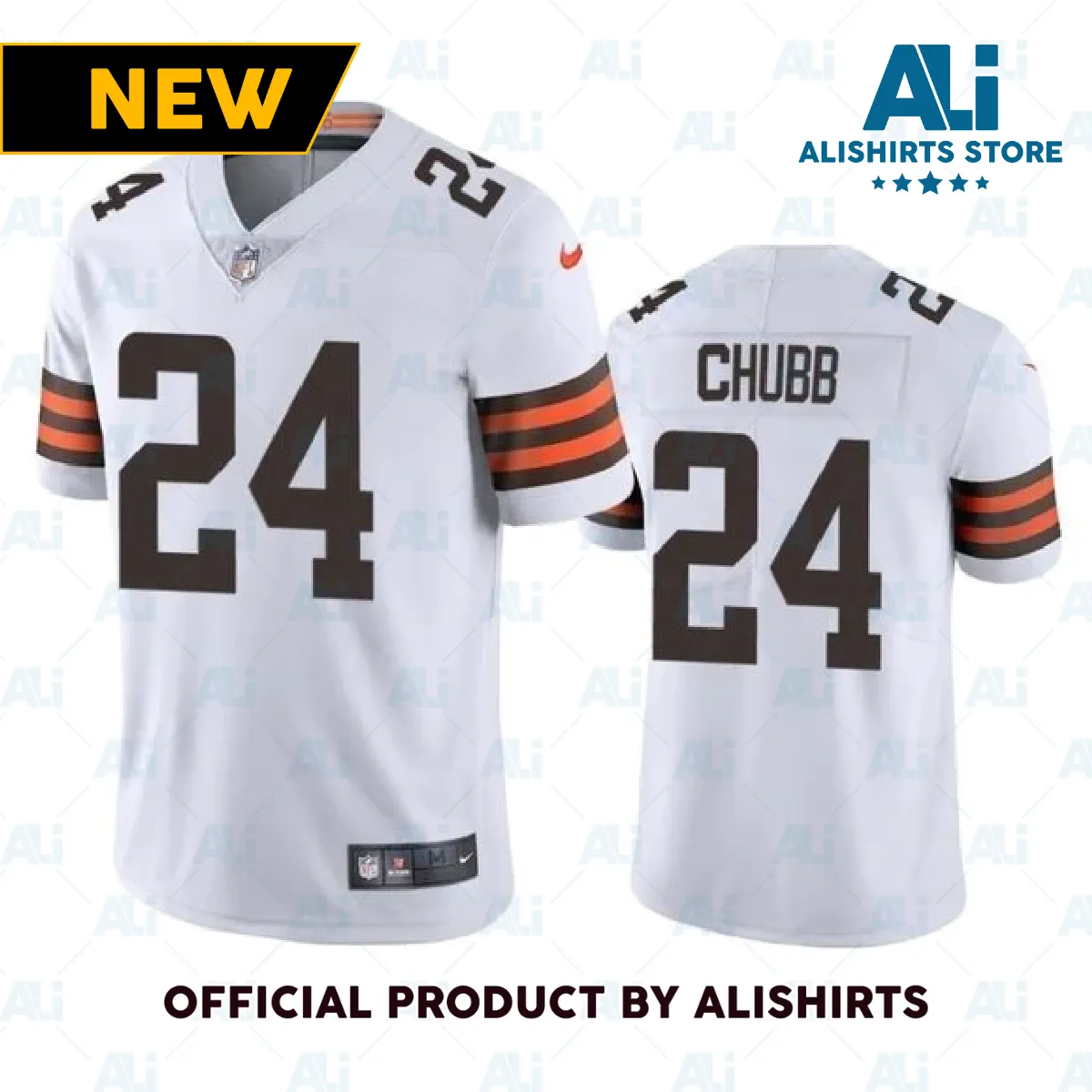 Nick Chubb Cleveland Browns Game Vapor Jersey White