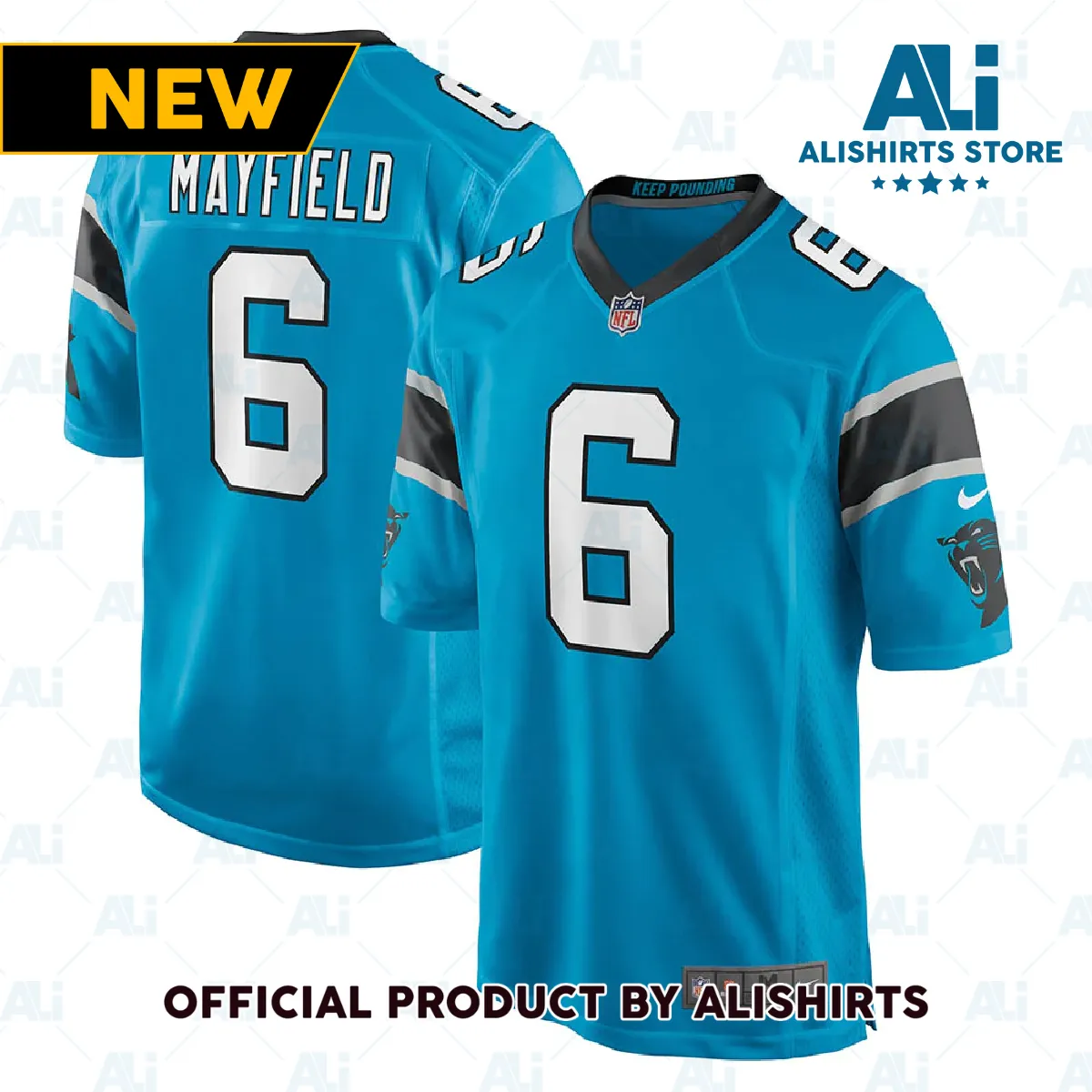 Carolina Panthers Baker Mayfield Alternate Player Game Jersey Blue