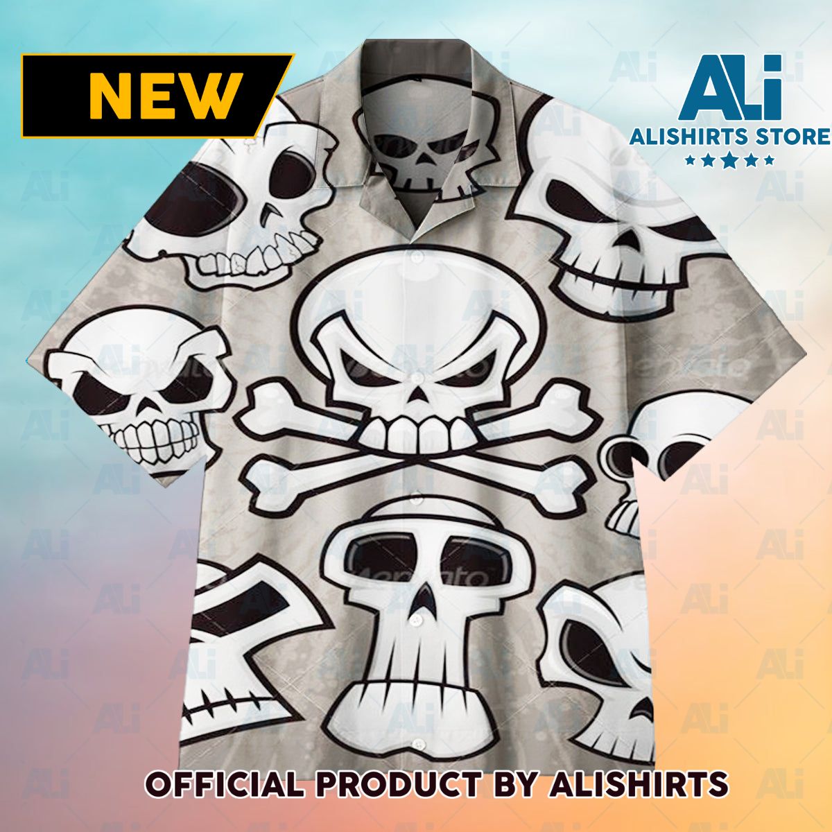 Cartoon Skull Universal Hawaiian Shirt