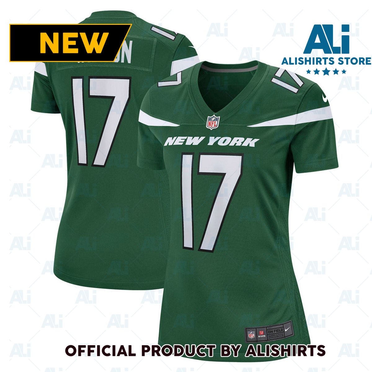 New York Jets Garrett Wilson Player Game Jersey Gotham Green